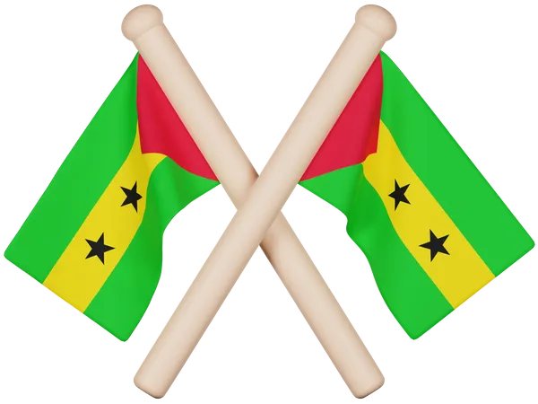 São Tomé and Príncipe Flag  3D Icon