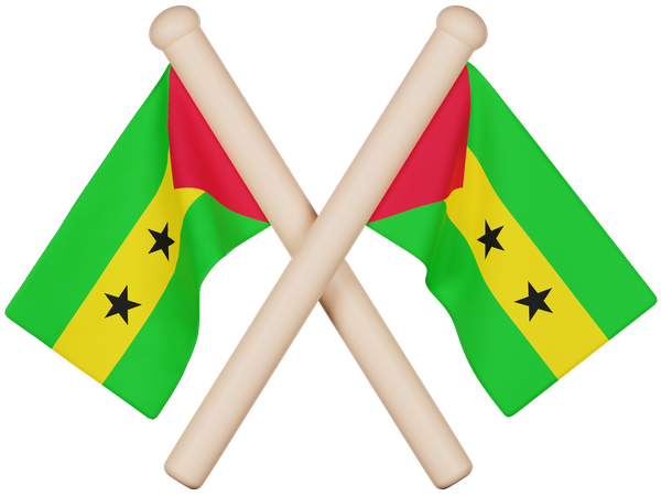 São Tomé and Príncipe Flag  3D Icon