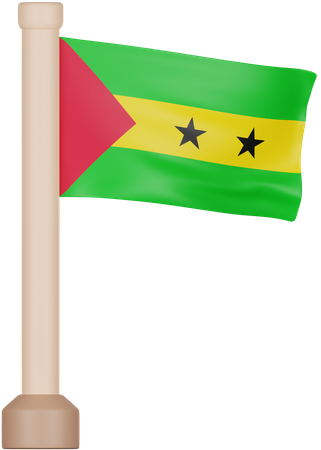 São Tomé and Príncipe Flag  3D Icon