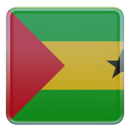 Sao Tome and Principe Flag 3D Illustration
