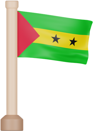 São Tomé and Príncipe Flag  3D Icon