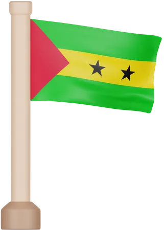 São Tomé and Príncipe Flag  3D Icon
