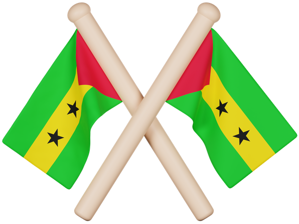 Drapeau de São Tomé et Príncipe  3D Icon