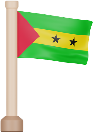 Drapeau de São Tomé et Príncipe  3D Icon