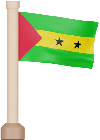 Drapeau de São Tomé et Príncipe  3D Icon