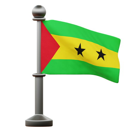 Drapeau de sao tomé et principe  3D Icon