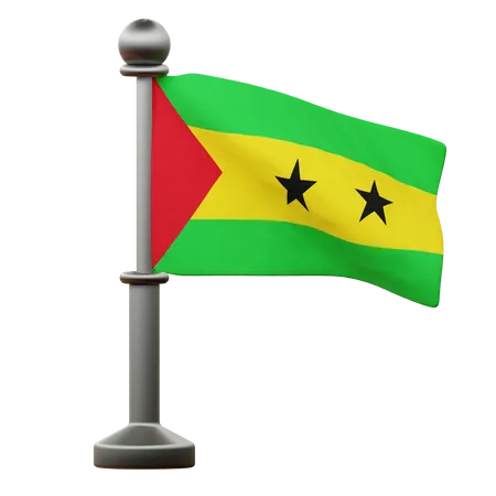 Drapeau de sao tomé et principe  3D Icon