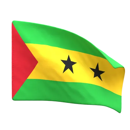 Drapeau Sao Tomé-et-Principe  3D Icon