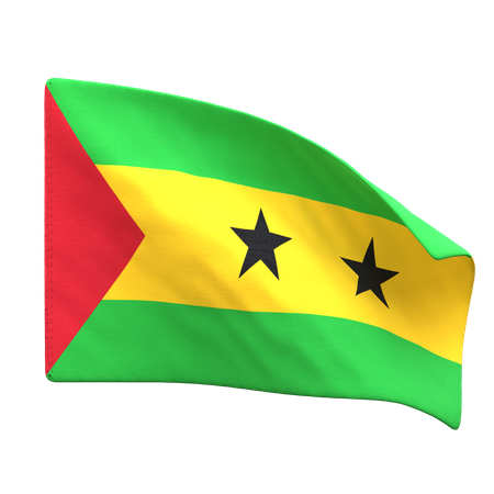 Sao Tome & Principe Flag 3D Icon