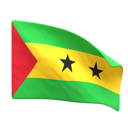 Sao Tome & Principe Flag 3D Icon