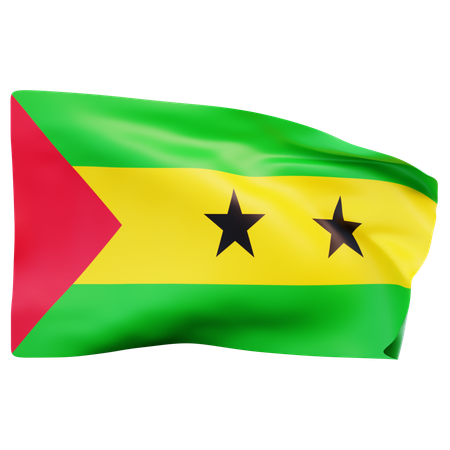 Flagge von Sao Tome und Principe  3D Icon