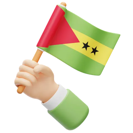 Flagge von Sao Tome und Principe  3D Icon