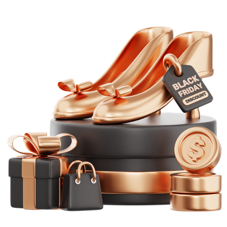 Compras de sapatos  3D Icon