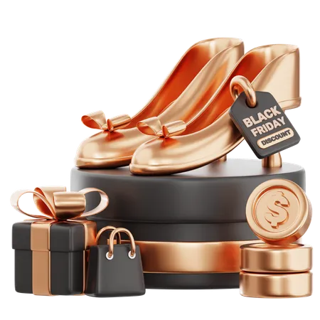 Compras de sapatos  3D Icon