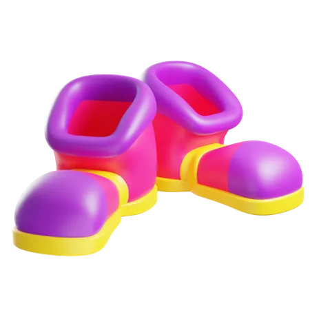 Sapatos de palhaço  3D Icon