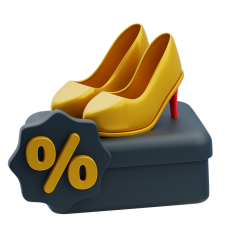 Desconto em sapatos  3D Icon