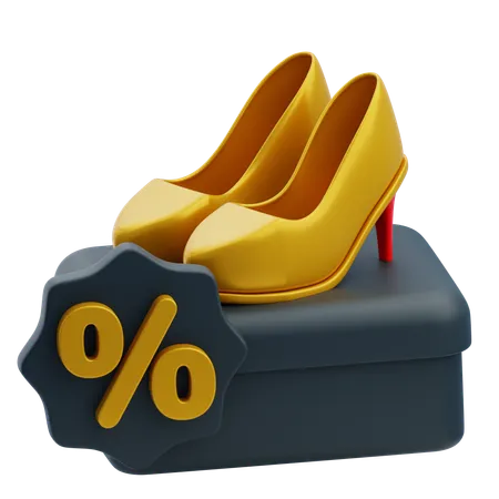 Desconto em sapatos  3D Icon