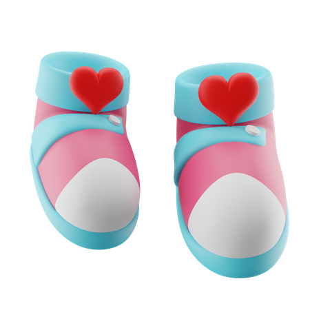 Lindos sapatos de bebê  3D Icon