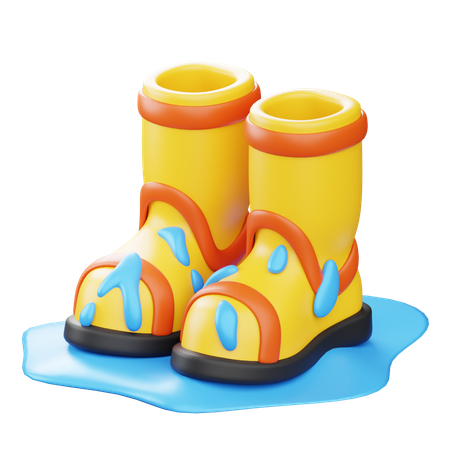 Sapatos molhados  3D Icon