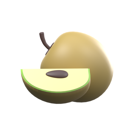 Sapodilla Slices  3D Icon