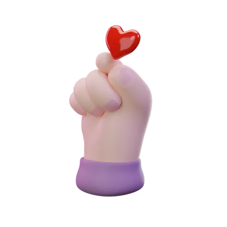 Saranghae Hand Gesture  3D Icon