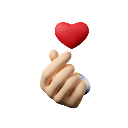 Saranghae Hand Gesture  3D Icon