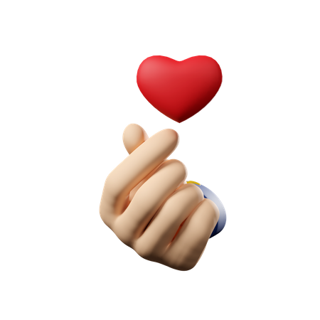 Saranghae Hand Gesture  3D Icon