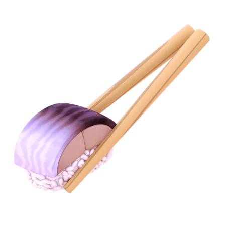 Sardine Nigiri In Chopstick  3D Icon