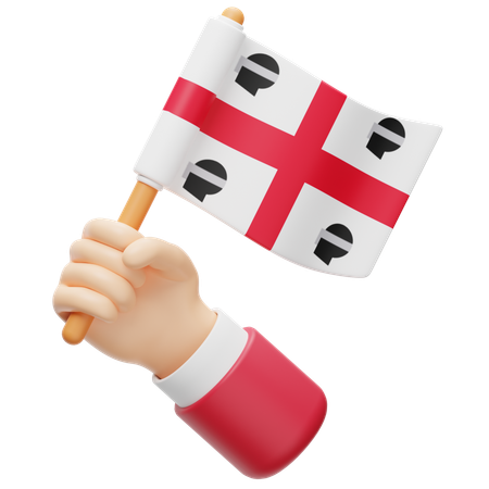 Sardinia Flag  3D Icon