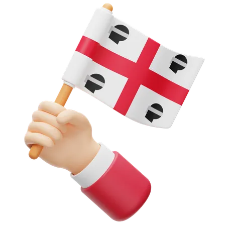 Sardinia Flag  3D Icon