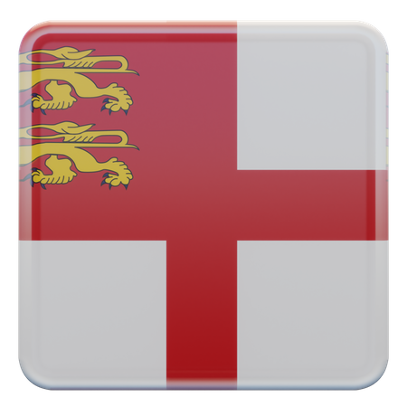 Sark Square Flag 3D Icon