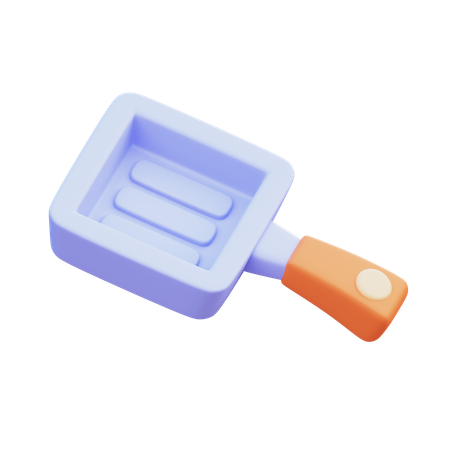 Sartén cuadrada  3D Icon