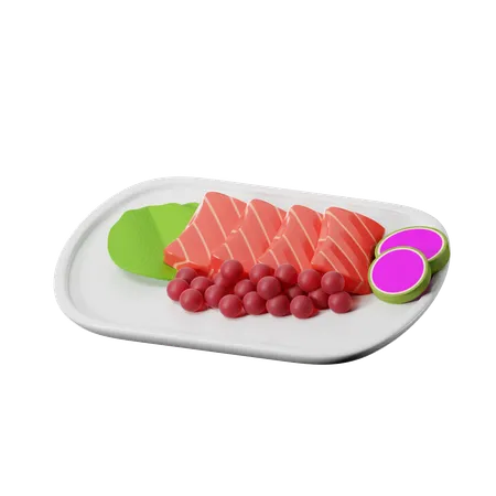 Sashimi comida japonesa  3D Icon