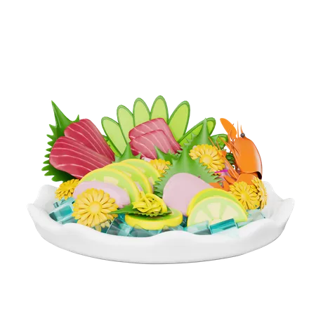 Sashimi Sushi  3D Icon
