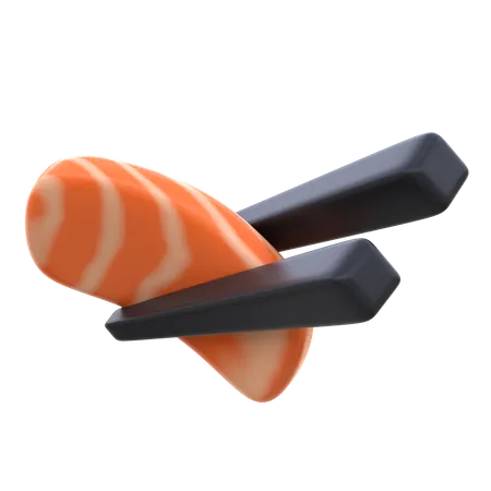 Sashimi With Chopstick  3D Icon