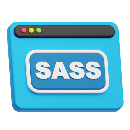 Sass Website  3D Icon