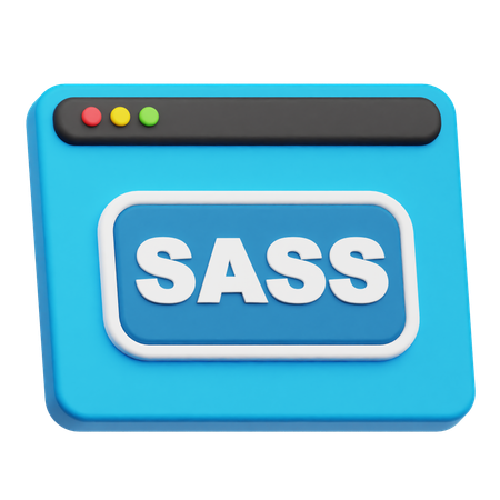 Sass Website  3D Icon