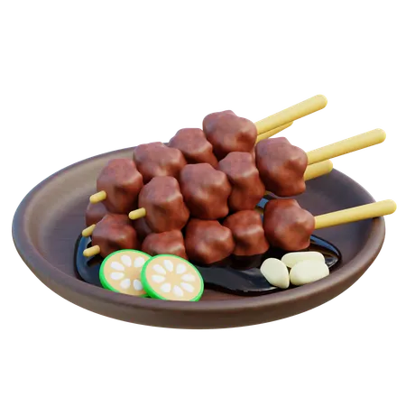 Satay  3D Icon