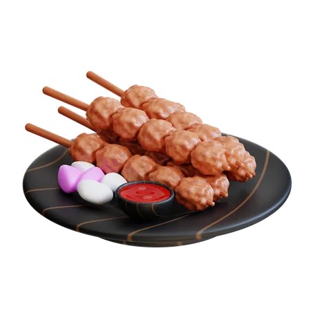 Satay  3D Icon