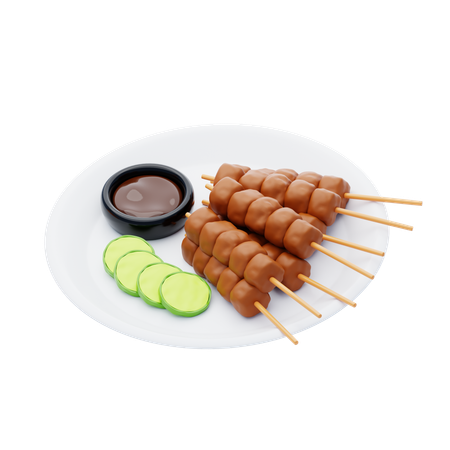 Satay  3D Icon