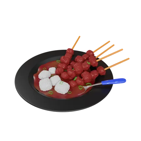 Satay  3D Icon