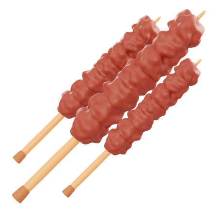 Satay  3D Illustration