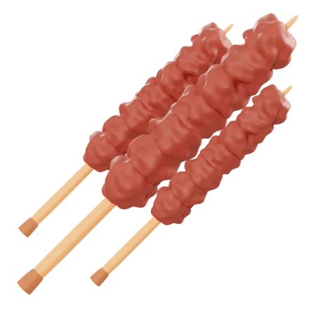 Satay  3D Illustration