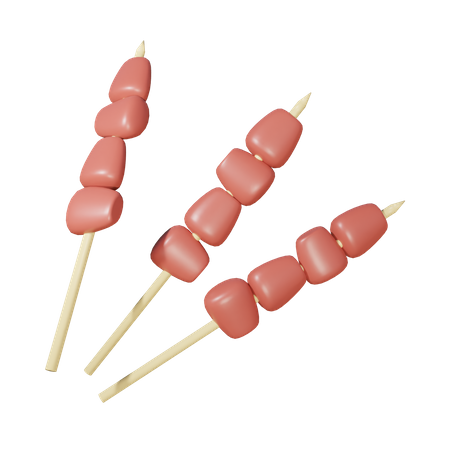 Satay  3D Illustration