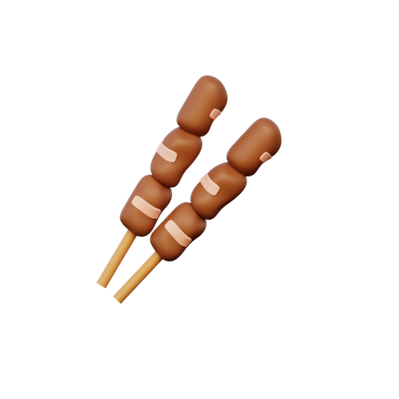 Satay  3D Illustration