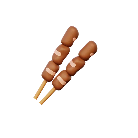 Satay  3D Illustration