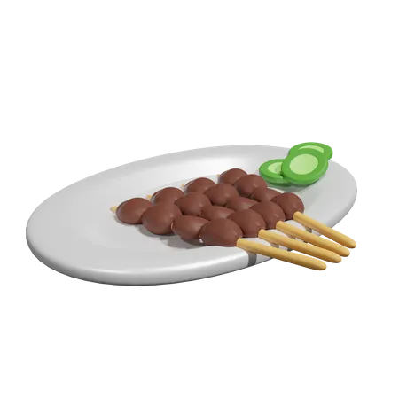 Satay Indonesian Food Download This Item Now 3D Icon