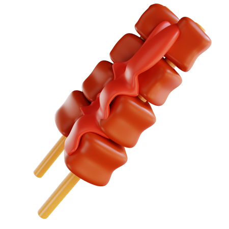Satay de frango  3D Icon