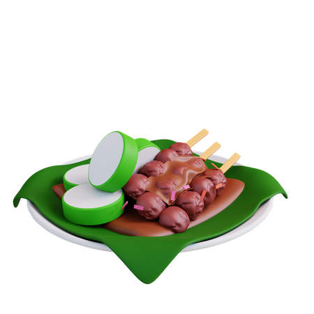 Satay Food 3D Icon
