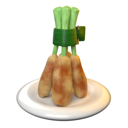 Satay enveloppé  3D Icon